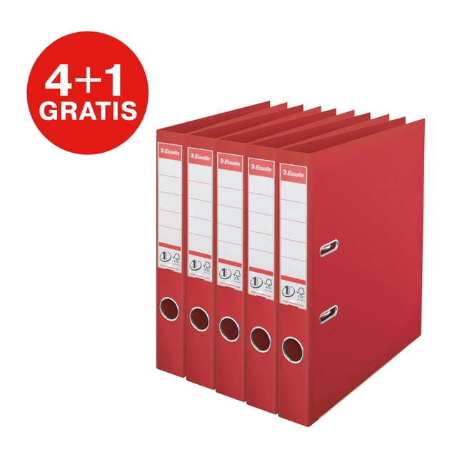 Ordner Esselte No 1 Power PP 50 mm rood 5 stuks