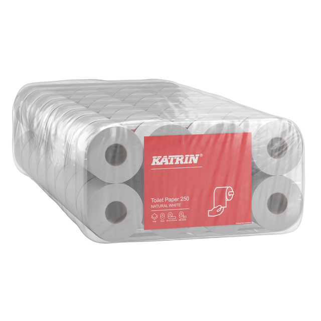 Toiletpapier Katrin 2-laags 250 vel naturel 169505 Toiletpapier Katrin 2-laags 250 vel naturel 169505