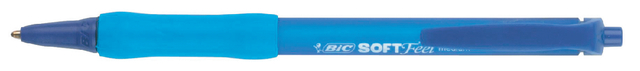 Balpen Bic soft feel grip clic medium blauw Balpen Bic soft feel grip clic medium blauw