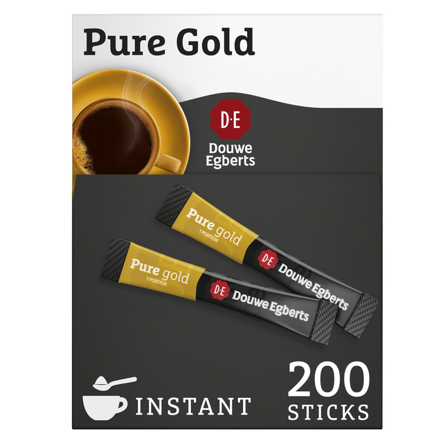koffie, instant, stukjes, Pure gold, Douwe Egberts