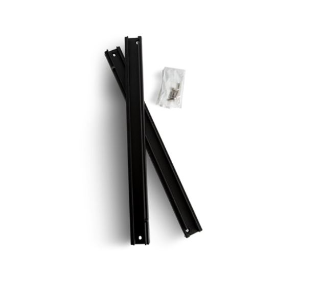 Lade rails zwart incl. bevestigingskit