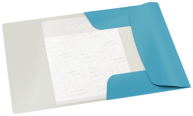 Elastomap Leitz Cosy A4 3-kleps blauw