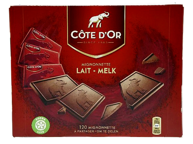Chocolade Cote d'Or mignonnette melk 120x10 gram Chocolade Cote d'Or mignonnette melk 120x10 gram
