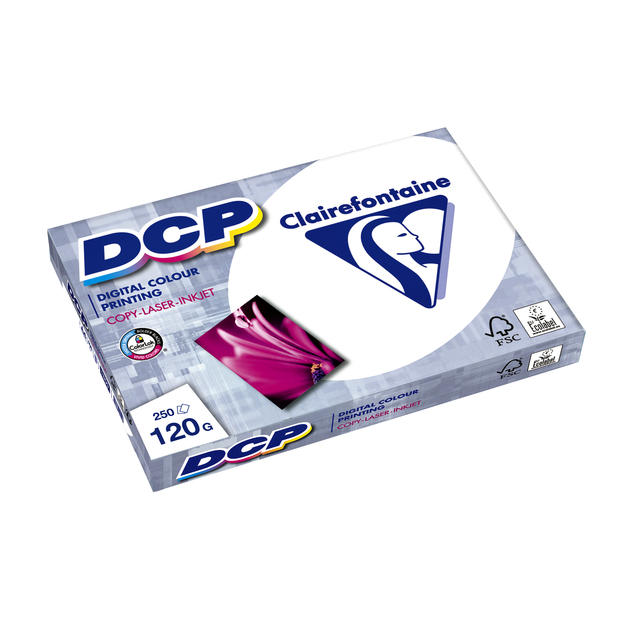 Laserpapier Clairefontaine DCP A4 120gr wit 250 vel Laserpapier Clairefontaine DCP A4 120gr wit 250 vel