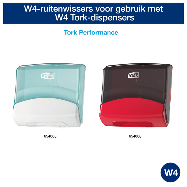 Reinigingsdoek Tork W4 Premium gevouwen 1-laags 4x75 vel wit 473179