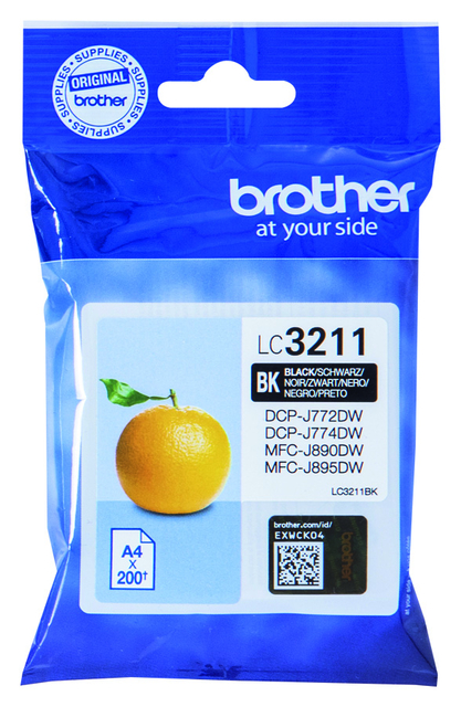 Inktcartridge Brother LC-3211BK zwart Inktcartridge Brother LC-3211BK zwart