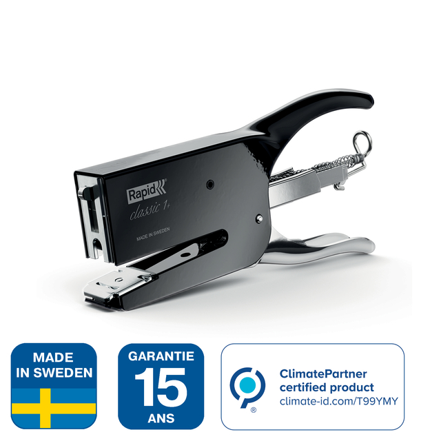 stapler, handstapler, klassieke, metalen, zwart