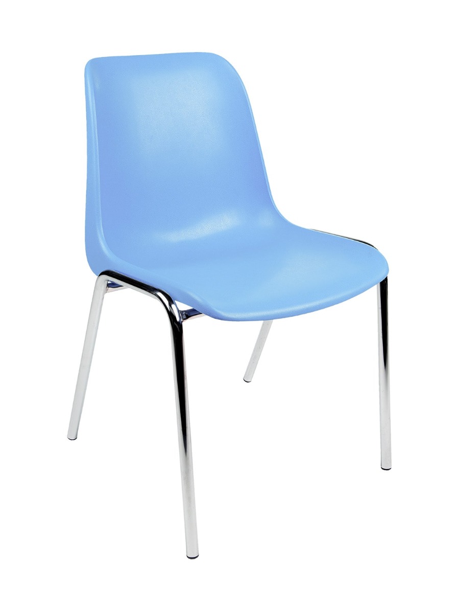 Kantinestoel KUIP-Licht Blauw-frame dikte 22 mm