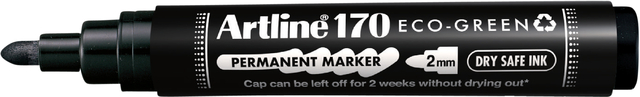 Permanent marker Artline170 Dry Safe Eco rond medium zwart Permanent marker Artline170 Dry Safe Eco rond medium zwart