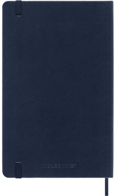notebook, journal, ruime, leren, blauw