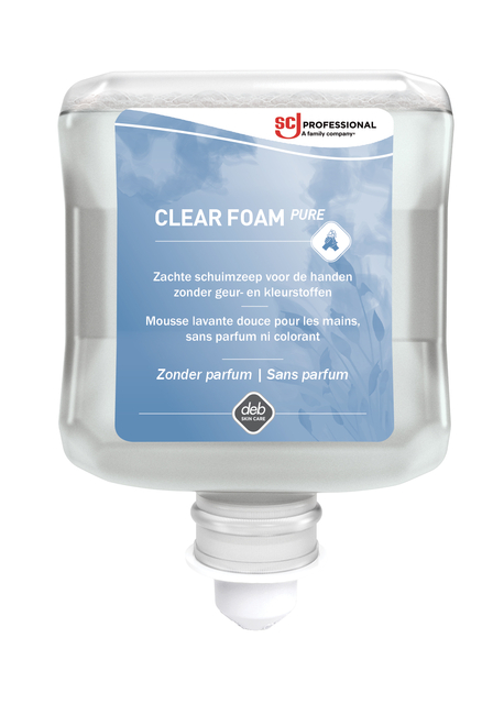 Handzeep SCJ Clear Foam Pure parfumvrij 1000ml Handzeep SCJ Clear Foam Pure parfumvrij 1000ml