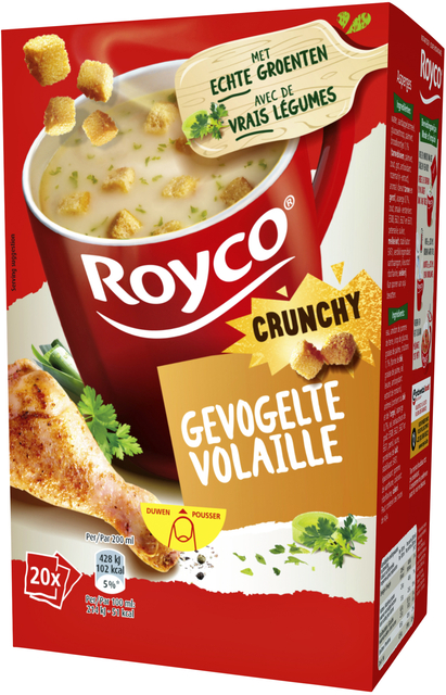 Soep Royco gevogelte met croutons 20 zakjes Soep Royco gevogelte met croutons 20 zakjes