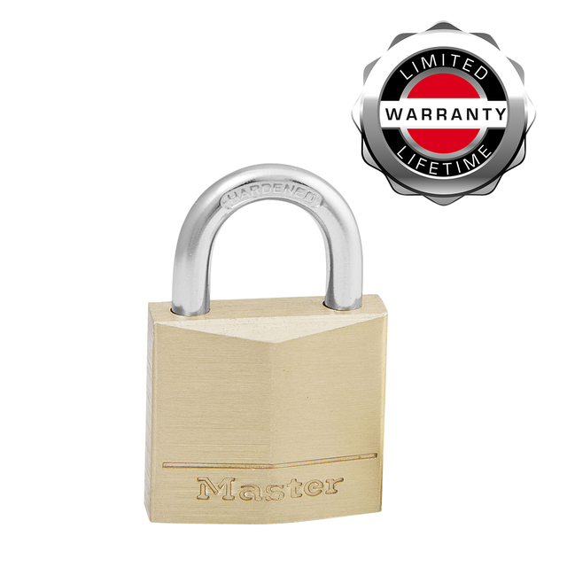 Hangslot MasterLock 4 gelijksluitend messing 30mm 4 stuks