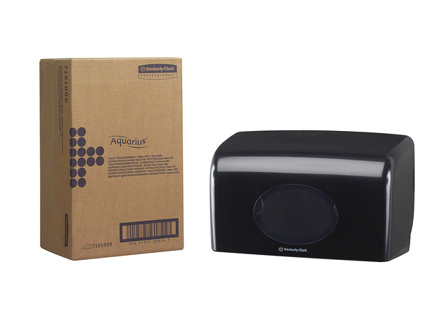 Toiletpapierdispenser Aquarius duo voor kleine rollen zwart 7191 Toiletpapierdispenser Aquarius duo voor kleine rollen zwart 7191