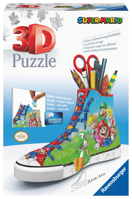 3D puzzel Ravensburger Sneaker Mario 54 stuks 3D puzzel Ravensburger Sneaker Mario 54 stuks