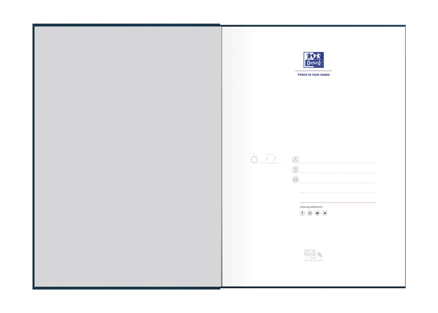 Notitieboek Oxford Office Essentials A4 lijn 192 pagina' s 80gr blauw
