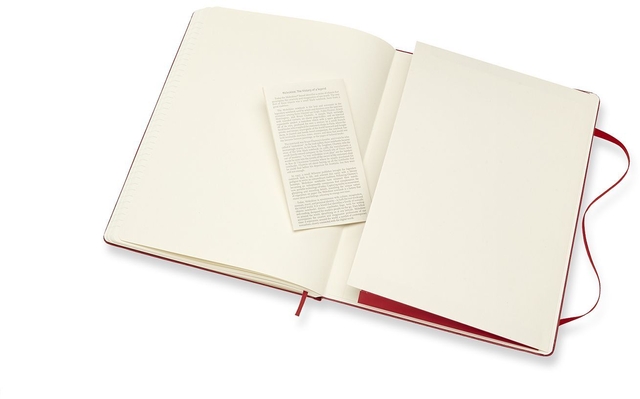 Notitieboek Moleskine XL 190x250mm lijn hard cover scarlet red