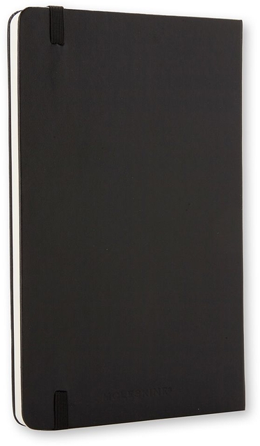 Notitieboek Moleskine large 130x210mm blanco hard cover zwart
