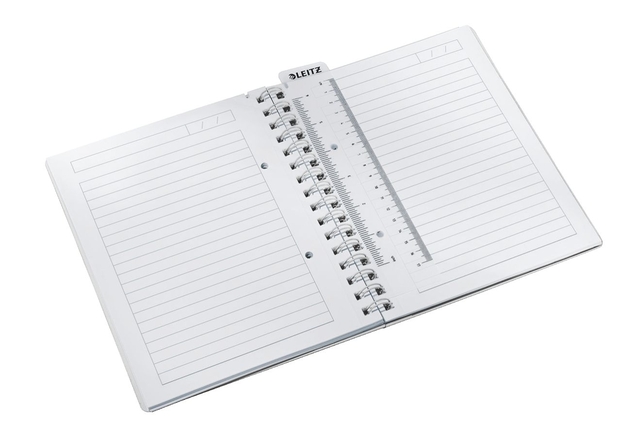 notebook, spiral-bound, ruler, line paper, open notebook