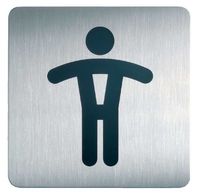 Infobord pictogram Durable 4954 vierkant wc heren 150mm Infobord pictogram Durable 4954 vierkant wc heren 150mm