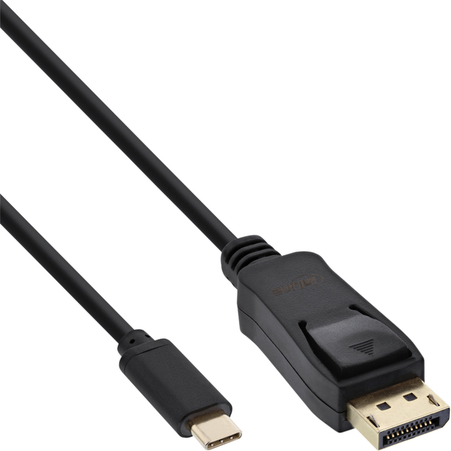 Kabel inLine USB-C Displayport 3.1 4K M/M 2 meter zwart Kabel inLine USB-C Displayport 3.1 4K M/M 2 meter zwart
