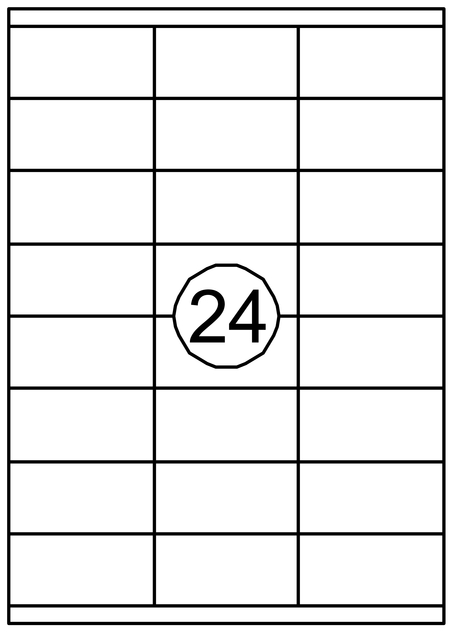 Etiket Quantore 70x35mm 2400stuks Etiket Quantore 70x35mm 2400stuks