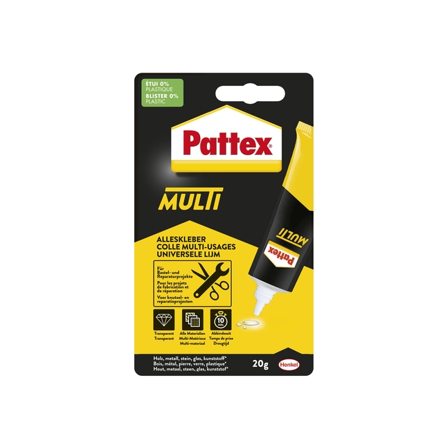 Alleslijm Pattex Multi tube 20 gram op blister Alleslijm Pattex Multi tube 20 gram op blister