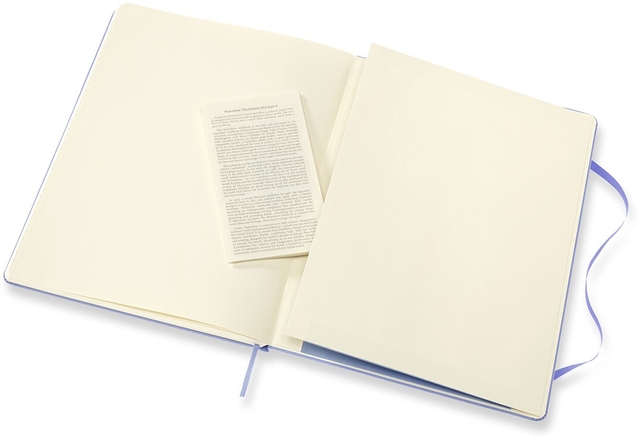 Notitieboek Moleskine XL 190x250mm lijn hard cover hydrangea blue