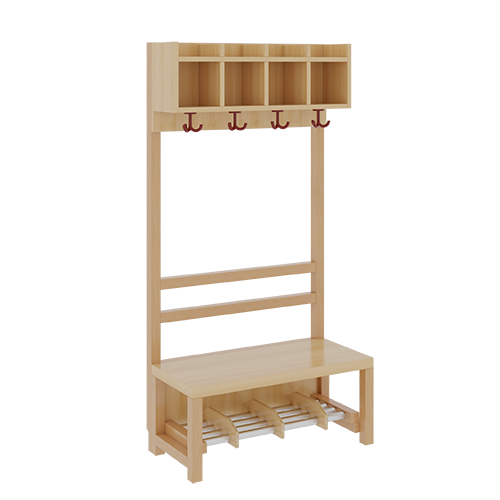 Complete kledingkast met een simpele rij planken
