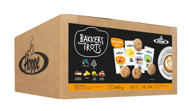 Koekjes Hoppe Bakkers Trots fairtrade koekjesmix 120 stuks Koekjes Hoppe Bakkers Trots fairtrade koekjesmix 120 stuks
