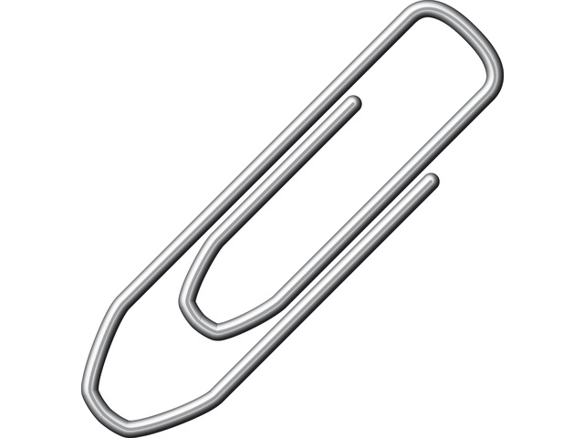 paperclip, clip, metaal, zilver, kantoor