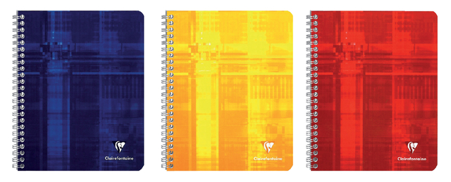 Schrift Clairefontaine A4 lijn 100 pagina's 90gr assorti Schrift Clairefontaine A4 lijn 100 pagina's 90gr assorti