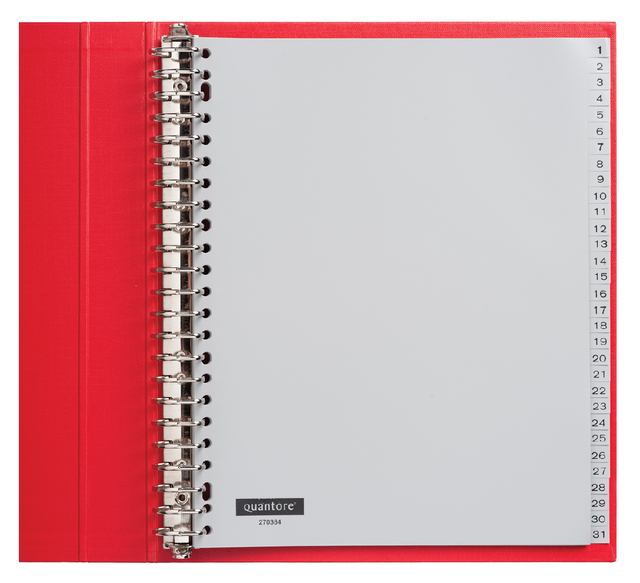 Tabbladen Quantore 23-gaats 1-31 genummerd extra breed PP Tabbladen Quantore 23-gaats 1-31 genummerd extra breed PP