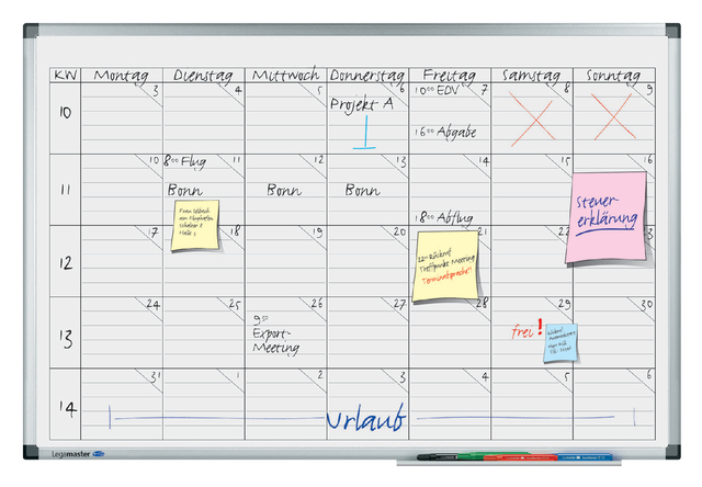Planbord Legamaster premium projectplanner 60x90cm Planbord Legamaster premium projectplanner 60x90cm