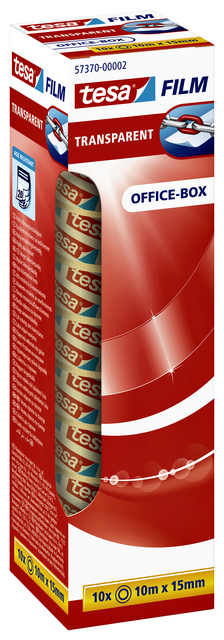 Plakband tesafilm®  10mx15mm transparant 10 rollen, Plakband tesafilm®  10mx15mm transparant 10 rollen,