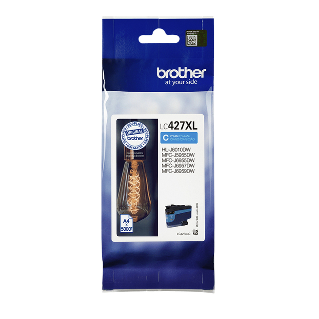 Inktcartridge Brother LC-427XLC blauw Inktcartridge Brother LC-427XLC blauw