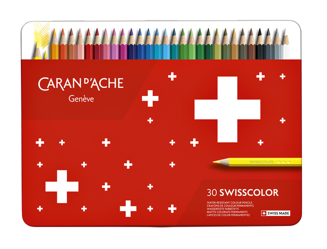 Kleurpotloden Caran d'Ache Swisscolor 30 stuks assorti Kleurpotloden Caran d'Ache Swisscolor 30 stuks assorti