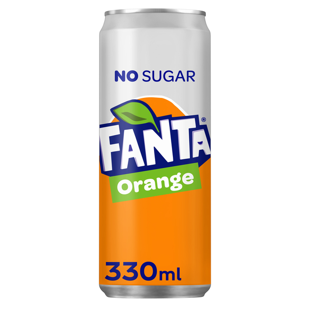 Frisdrank Fanta orange zero blik 330ml Frisdrank Fanta orange zero blik 330ml