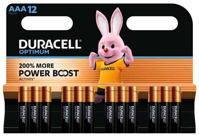 Batterij Duracell Optimum 12x AAA Batterij Duracell Optimum 12x AAA