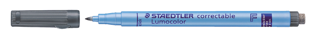 Viltstift Staedtler Lumocolor 305 non permanent correctable F zwart Viltstift Staedtler Lumocolor 305 non permanent correctable F zwart