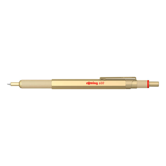 Balpen rOtring 600 medium goud Balpen rOtring 600 medium goud