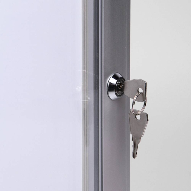 Vitrinebord Quantore luxe 8x A4 B1 gecertificeerd zilver