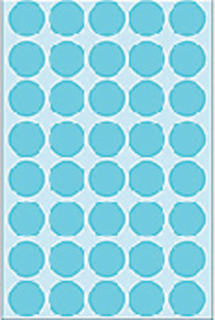 Etiket HERMA 2253 rond 19mm blauw 1280stuks