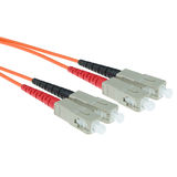 ACT 15 meter LSZH Multimode 62.5/125 OM1 glasvezel patchkabel duplex met SC connectoren