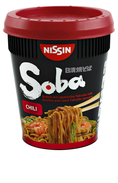 Noodles Nissin Soba chili cup Noodles Nissin Soba chili cup