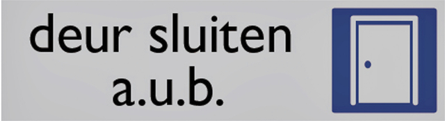 Infobord pictogram deur sluiten 165x44mm Infobord pictogram deur sluiten 165x44mm