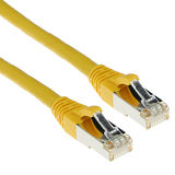 ACT Gele 25 meter LSZH SFTP CAT6A patchkabel snagless met RJ45 connectoren