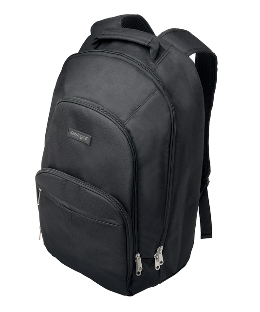 rugzak, backpack, zwart, ritstas, voorvak