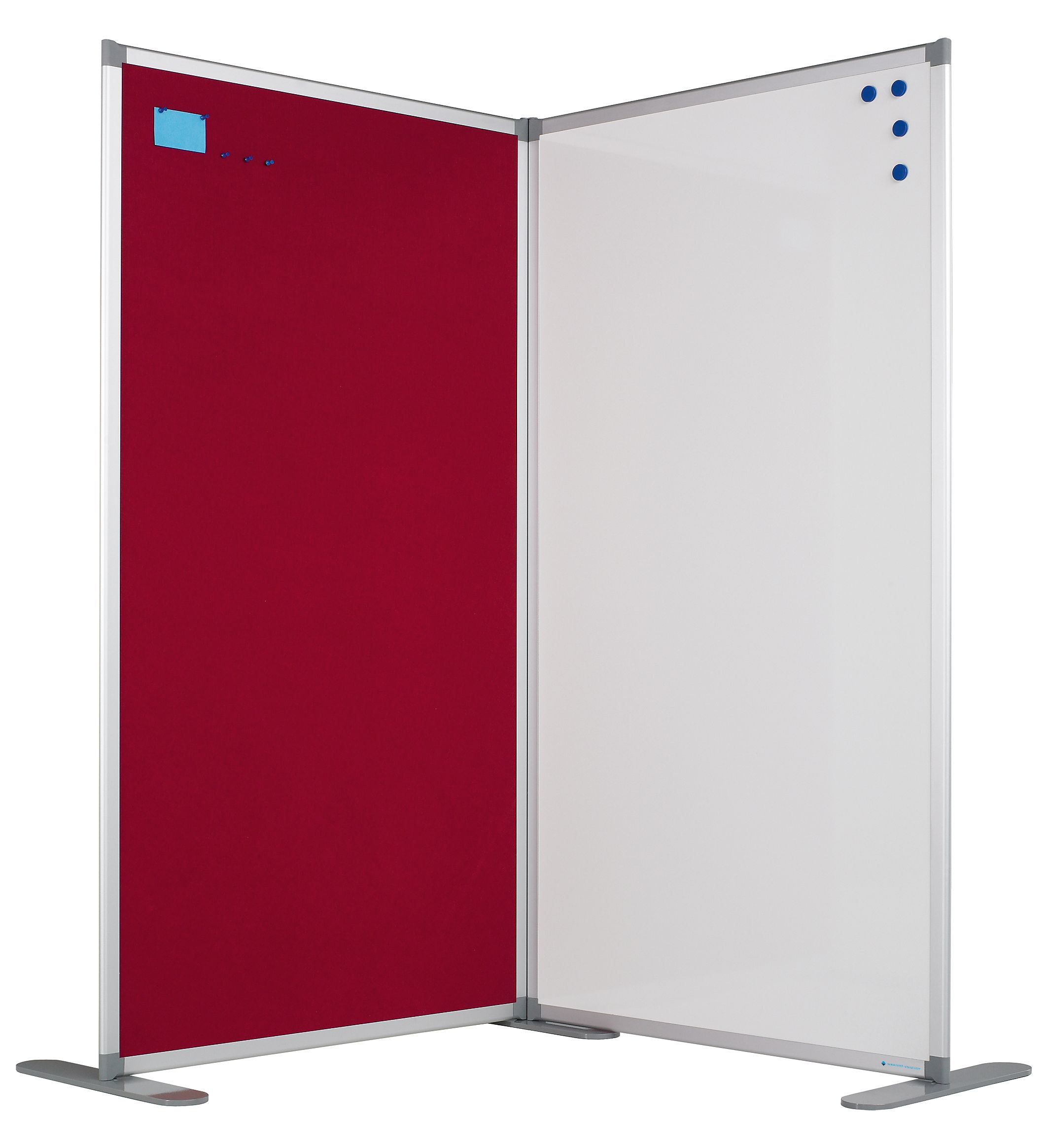 Scheidingswand whiteboard, dubbelzijdig wit emaille - 140x120 cm Scheidingswand whiteboard, dubbelzijdig wit emaille - 140x120 cm