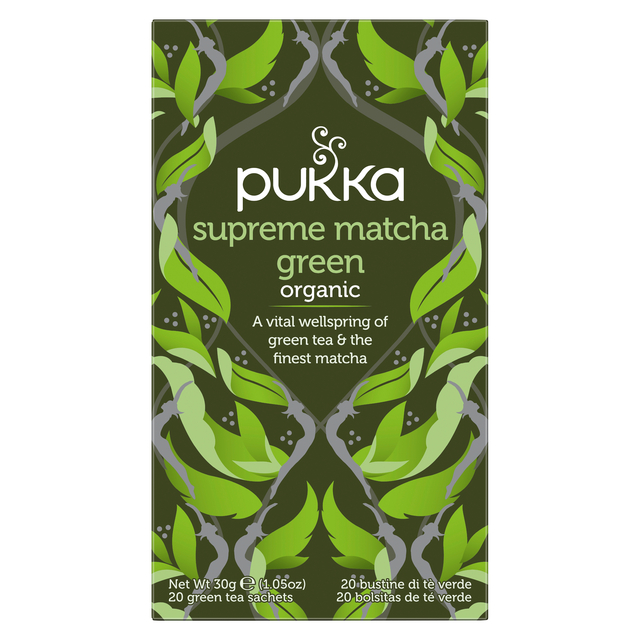 Thee Pukka supreme matcha green tea 20 zakjes Thee Pukka supreme matcha green tea 20 zakjes